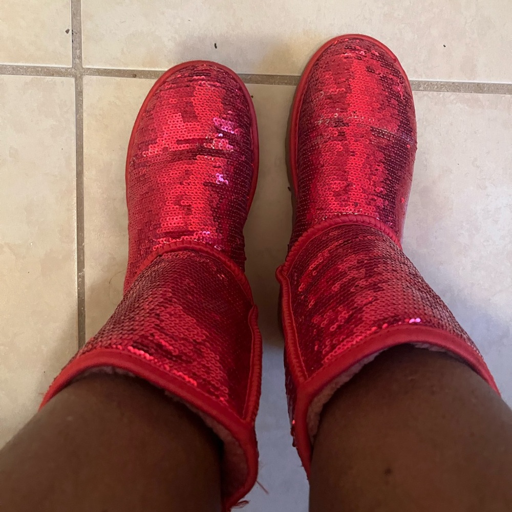 Ugg Red Sequin Boots - image 3